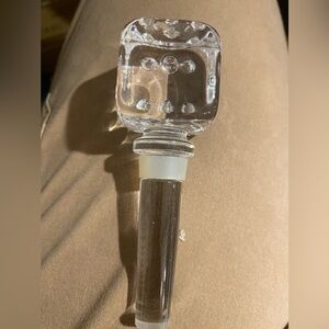 Clear Glass Dice Shaped Bottle Stopper (PH)